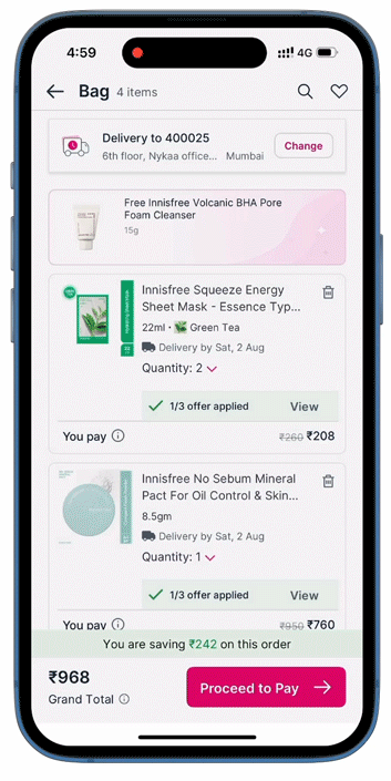 Express Checkout live flow