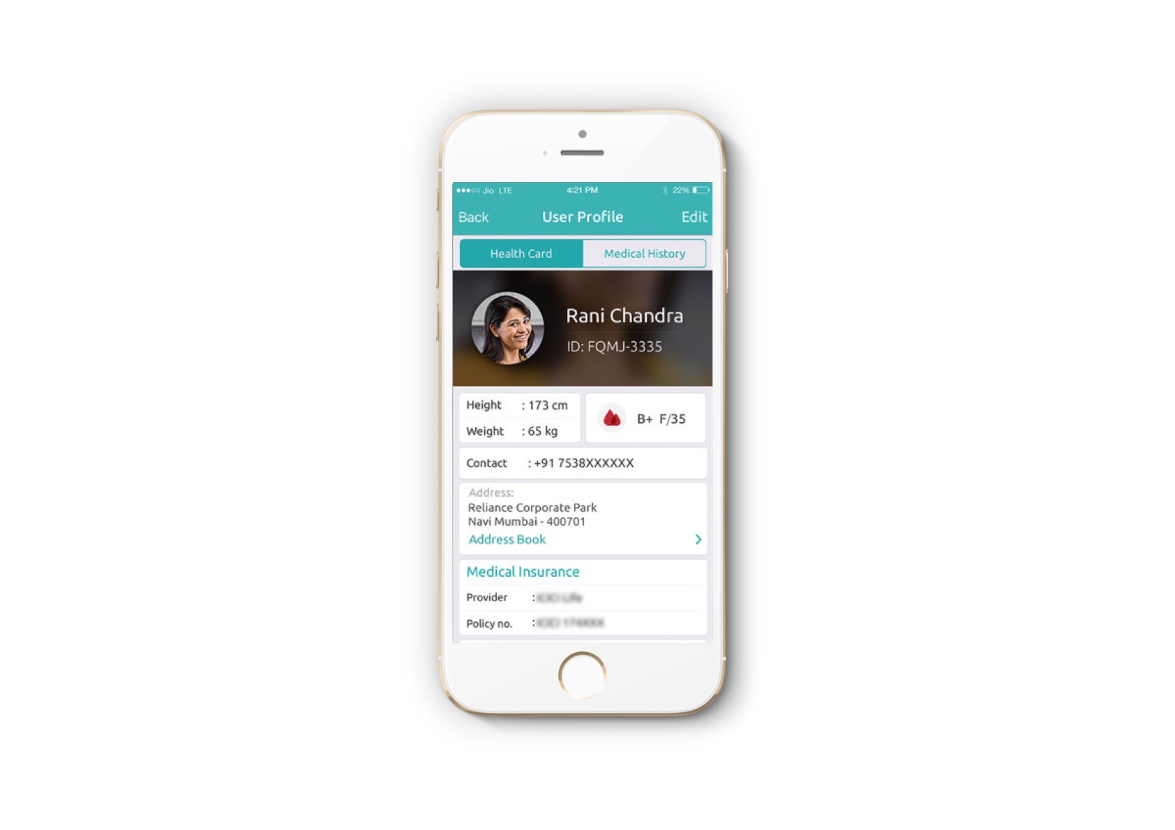Jio HealthHub app screens