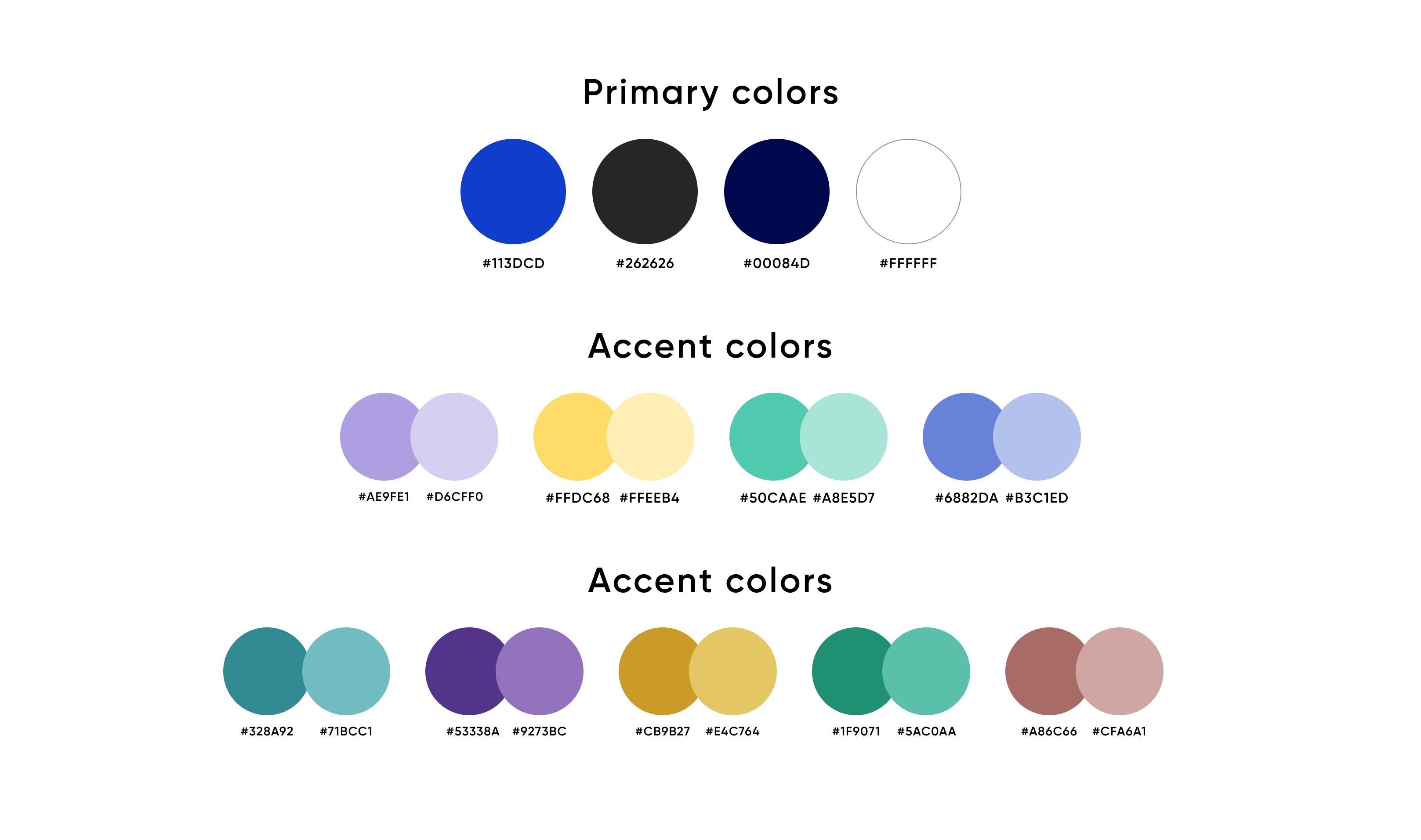 Editage colour palette